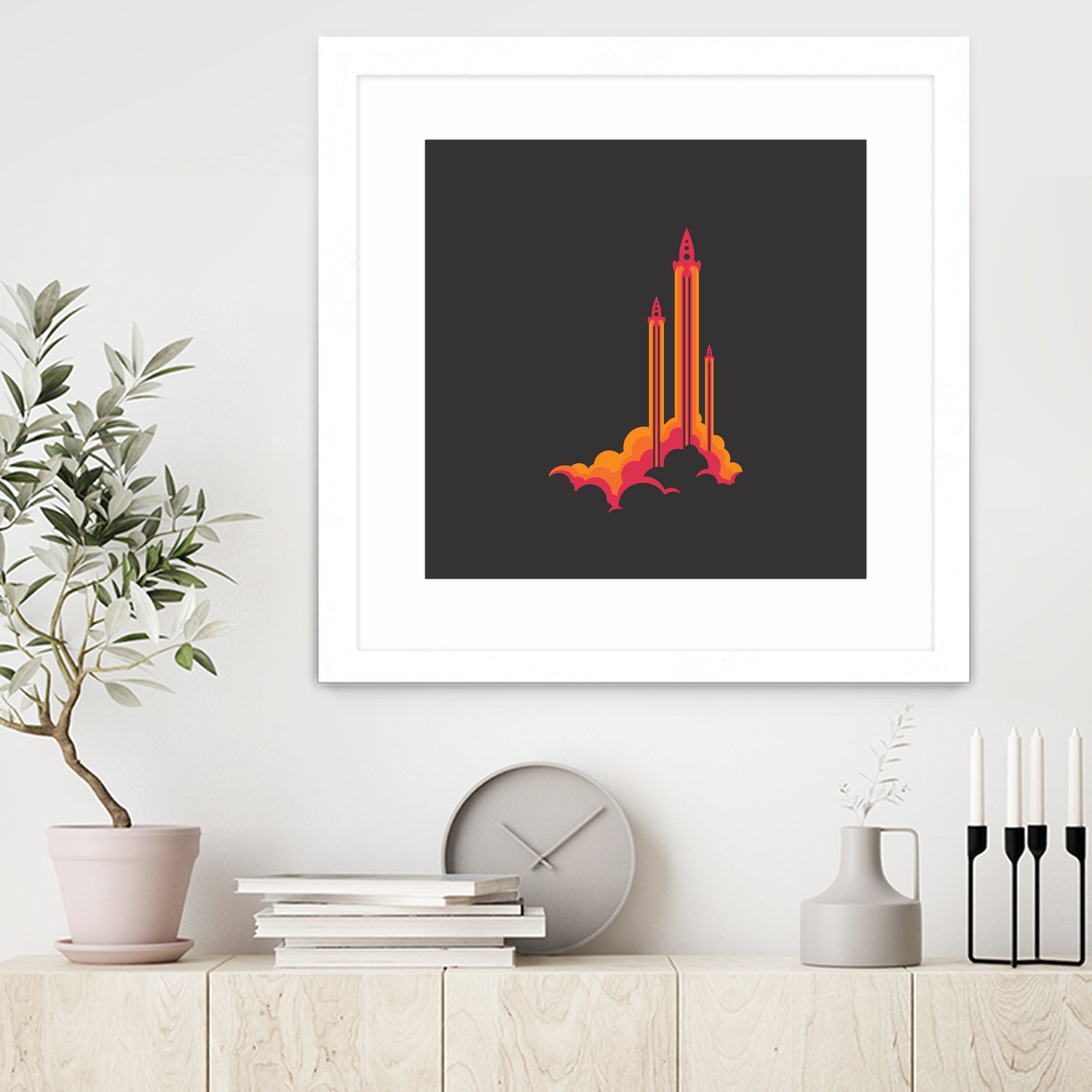 Liftoff! by Wayne Minnis on GIANT ART - orange digital drawing