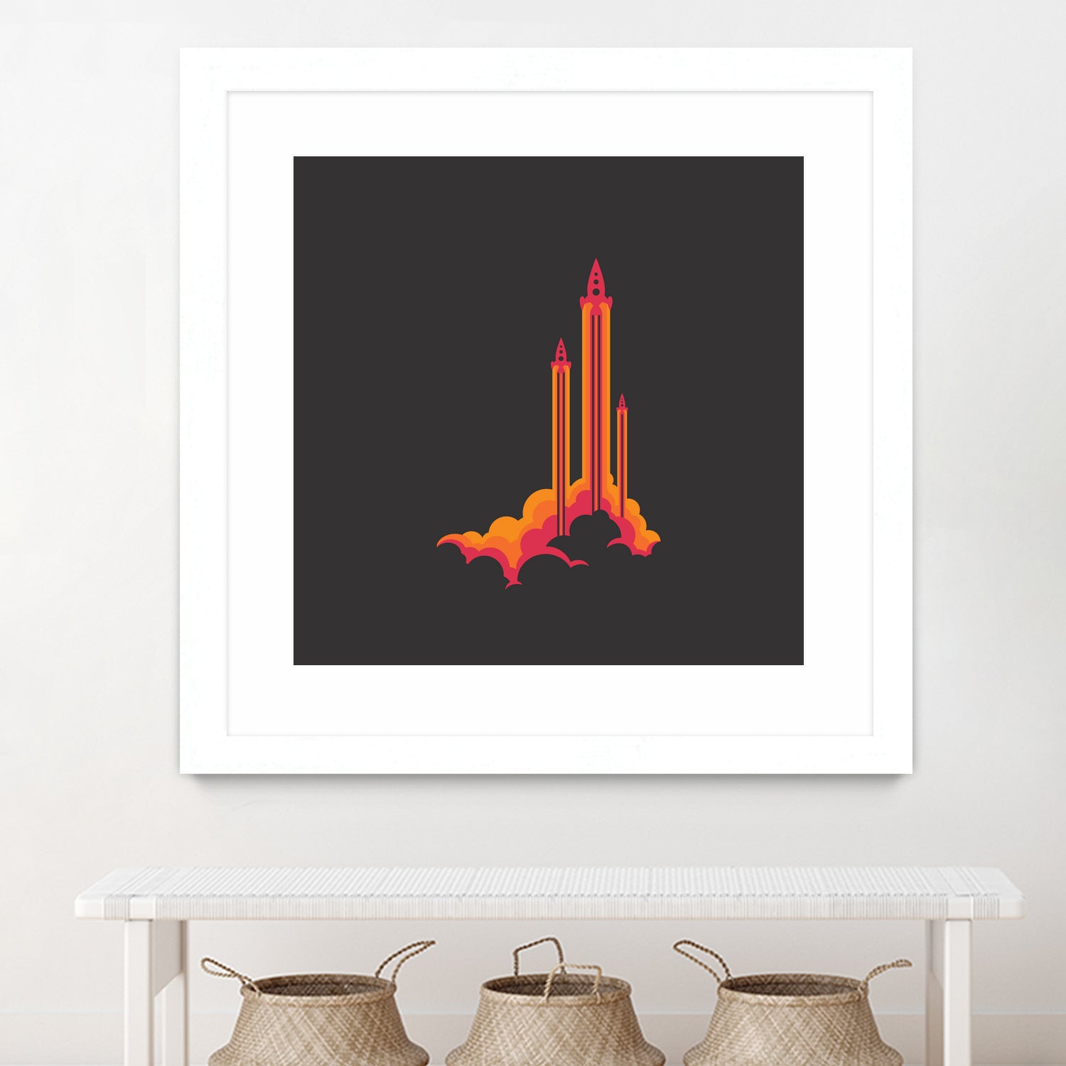 Liftoff! by Wayne Minnis on GIANT ART - orange digital drawing