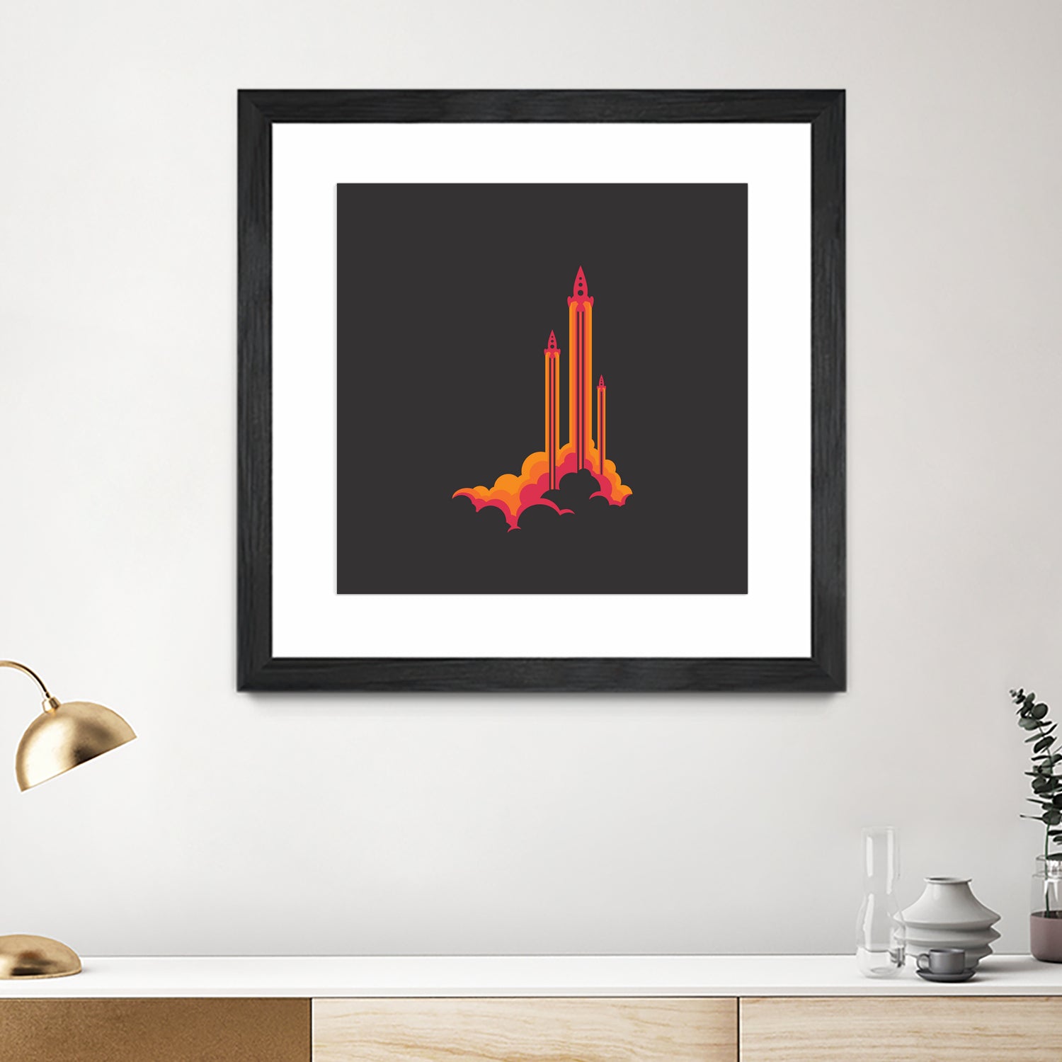 Liftoff! by Wayne Minnis on GIANT ART - orange digital drawing