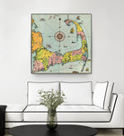 Vintage Map of Cape Cod by Adam Shaw on GIANT ART - white photo illustration