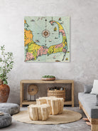 Vintage Map of Cape Cod by Adam Shaw on GIANT ART - white photo illustration