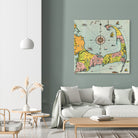 Vintage Map of Cape Cod by Adam Shaw on GIANT ART - white photo illustration