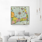 Vintage Map of Cape Cod by Adam Shaw on GIANT ART - white photo illustration