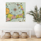 Vintage Map of Cape Cod by Adam Shaw on GIANT ART - white photo illustration