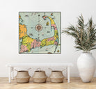 Vintage Map of Cape Cod by Adam Shaw on GIANT ART - white photo illustration