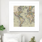 Vintage Map of The World (1766) by Adam Shaw on GIANT ART - white photo illustration