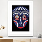 Lulua Ethnic Tribal Mask by TM Selvam on GIANT ART - white digital painting