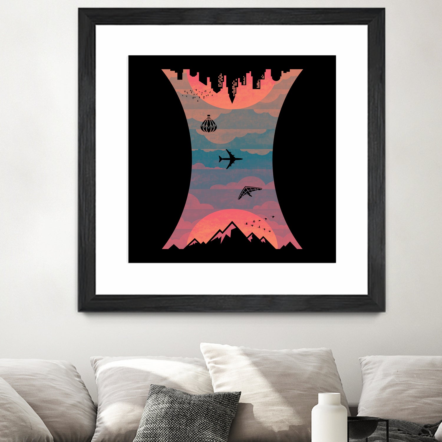 Sunrise / Sunset by Wayne Minnis on GIANT ART - blue digital drawing