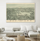 Vintage Map of Lake Winnipesaukee (1903) by Adam Shaw on GIANT ART - white photo illustration