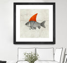 Goldfish with a Shark Fin by Vin Zzep on GIANT ART - white digital painting