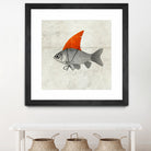 Goldfish with a Shark Fin by Vin Zzep on GIANT ART - white digital painting