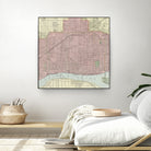 Vintage Map of Detroit Michigan (1901) by Adam Shaw on GIANT ART - white photo illustration