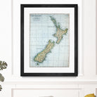 Vintage Map of New Zealand (1921) by Adam Shaw on GIANT ART - white photo illustration