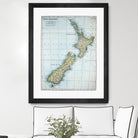 Vintage Map of New Zealand (1921) by Adam Shaw on GIANT ART - white photo illustration