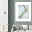 Vintage Map of New Zealand (1921) by Adam Shaw on GIANT ART - white photo illustration