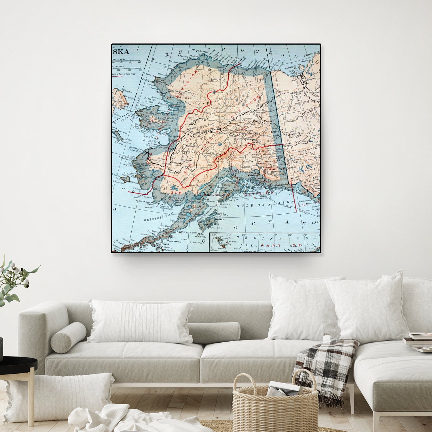 Vintage Map of Alaska (1921) by Adam Shaw on GIANT ART - white photo illustration