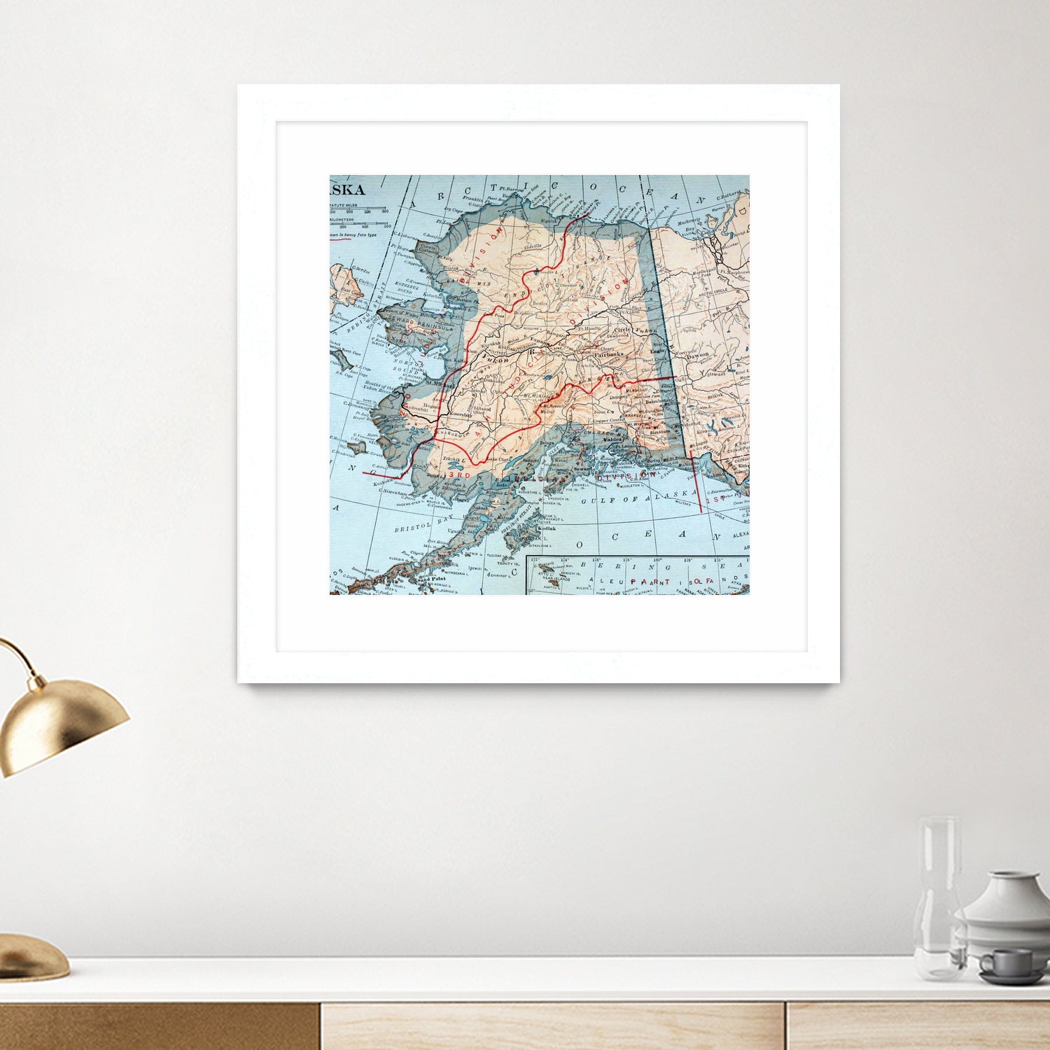 Vintage Map of Alaska (1921) by Adam Shaw on GIANT ART - white photo illustration