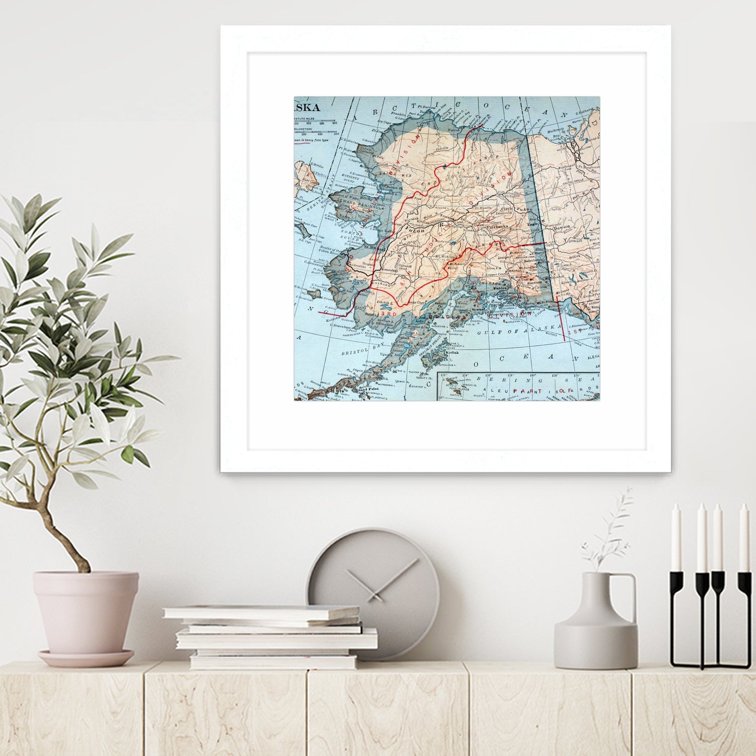 Vintage Map of Alaska (1921) by Adam Shaw on GIANT ART - white photo illustration