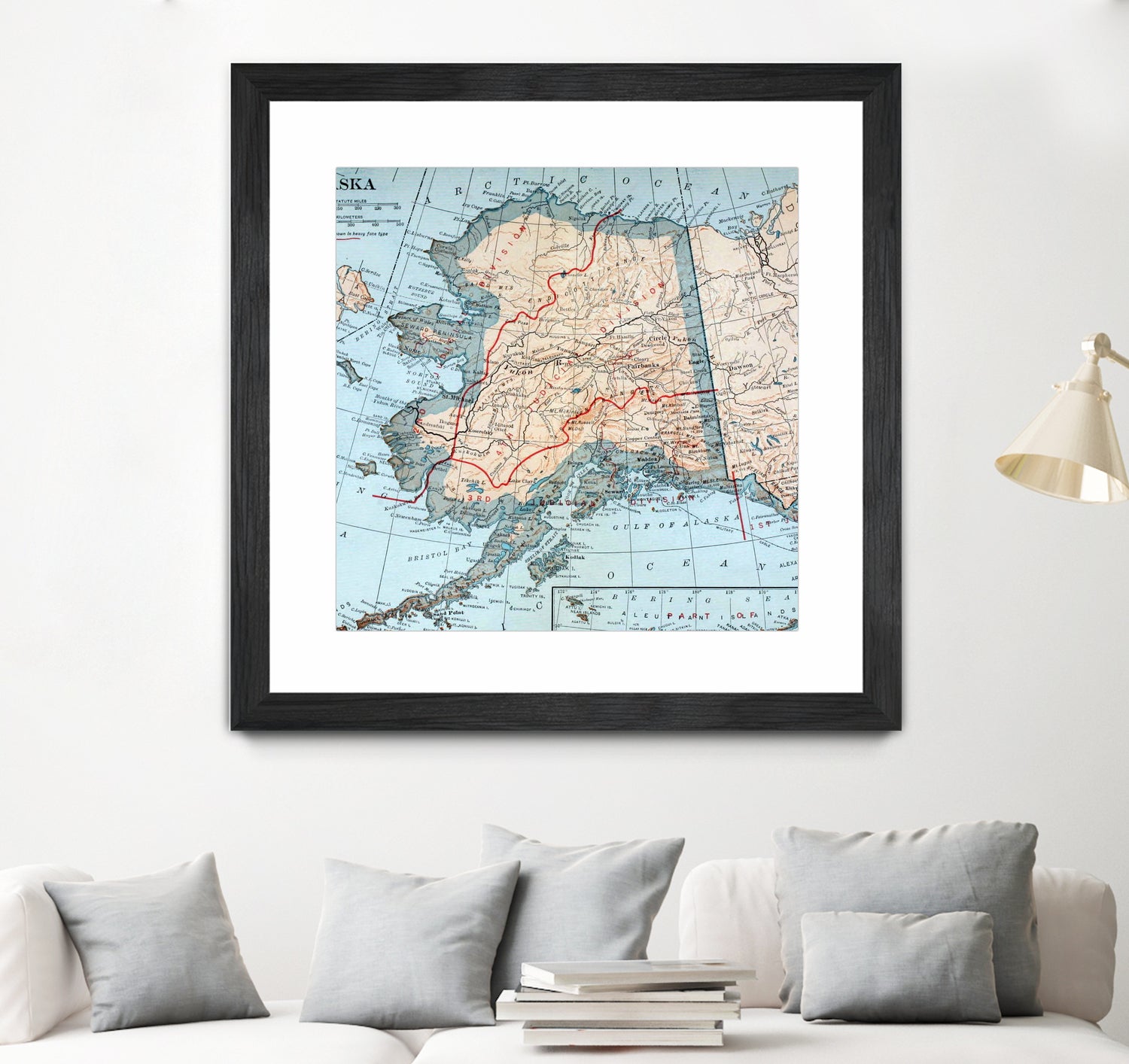 Vintage Map of Alaska (1921) by Adam Shaw on GIANT ART - white photo illustration