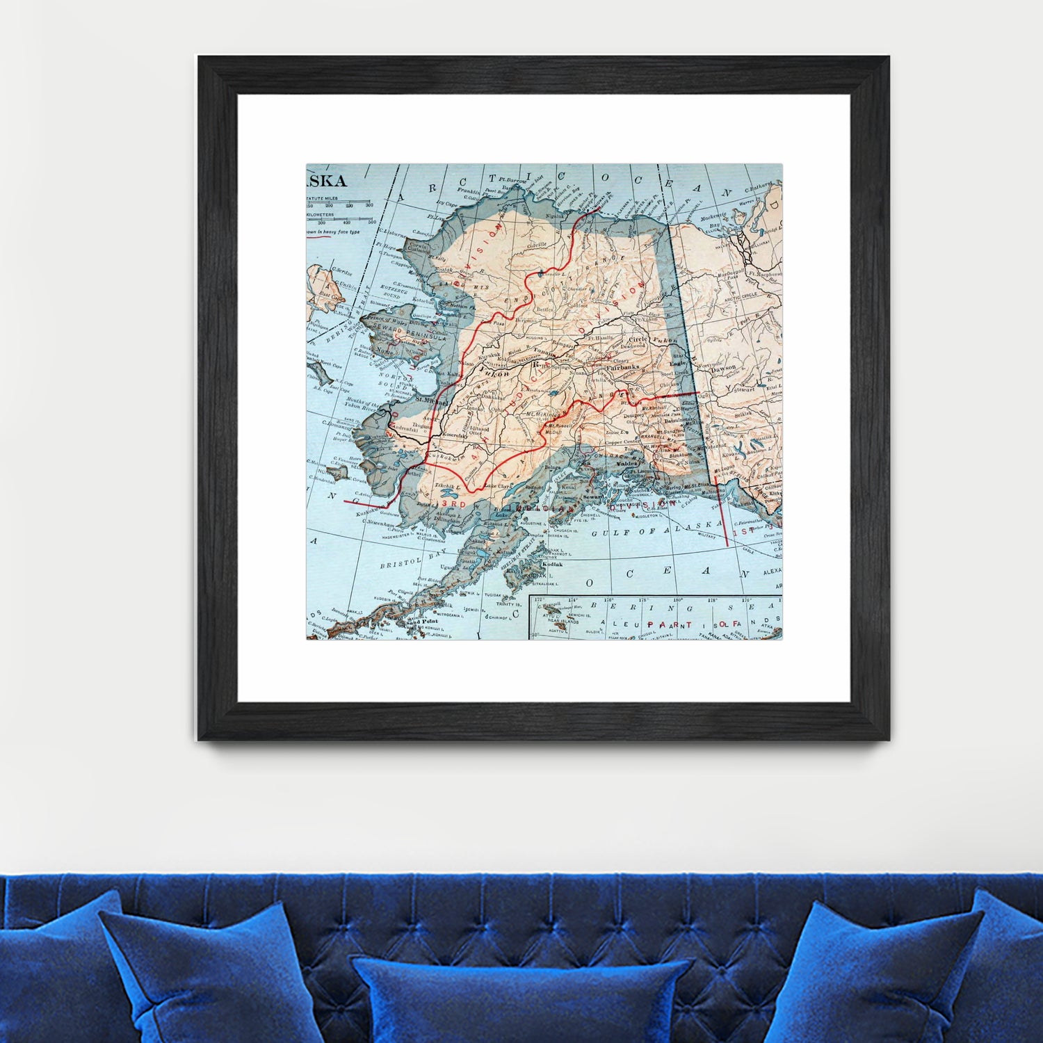 Vintage Map of Alaska (1921) by Adam Shaw on GIANT ART - white photo illustration