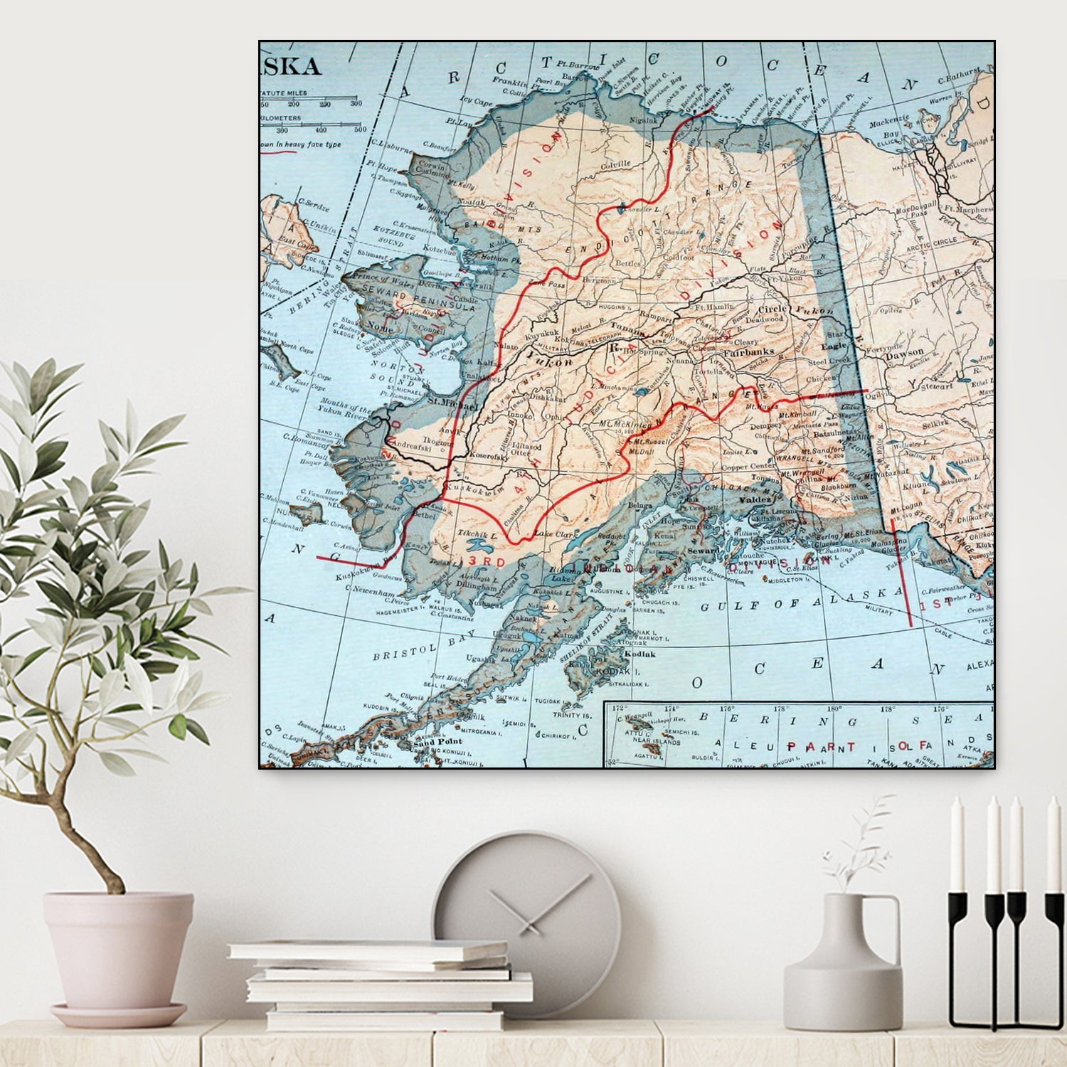 Vintage Map of Alaska (1921) by Adam Shaw on GIANT ART - white photo illustration