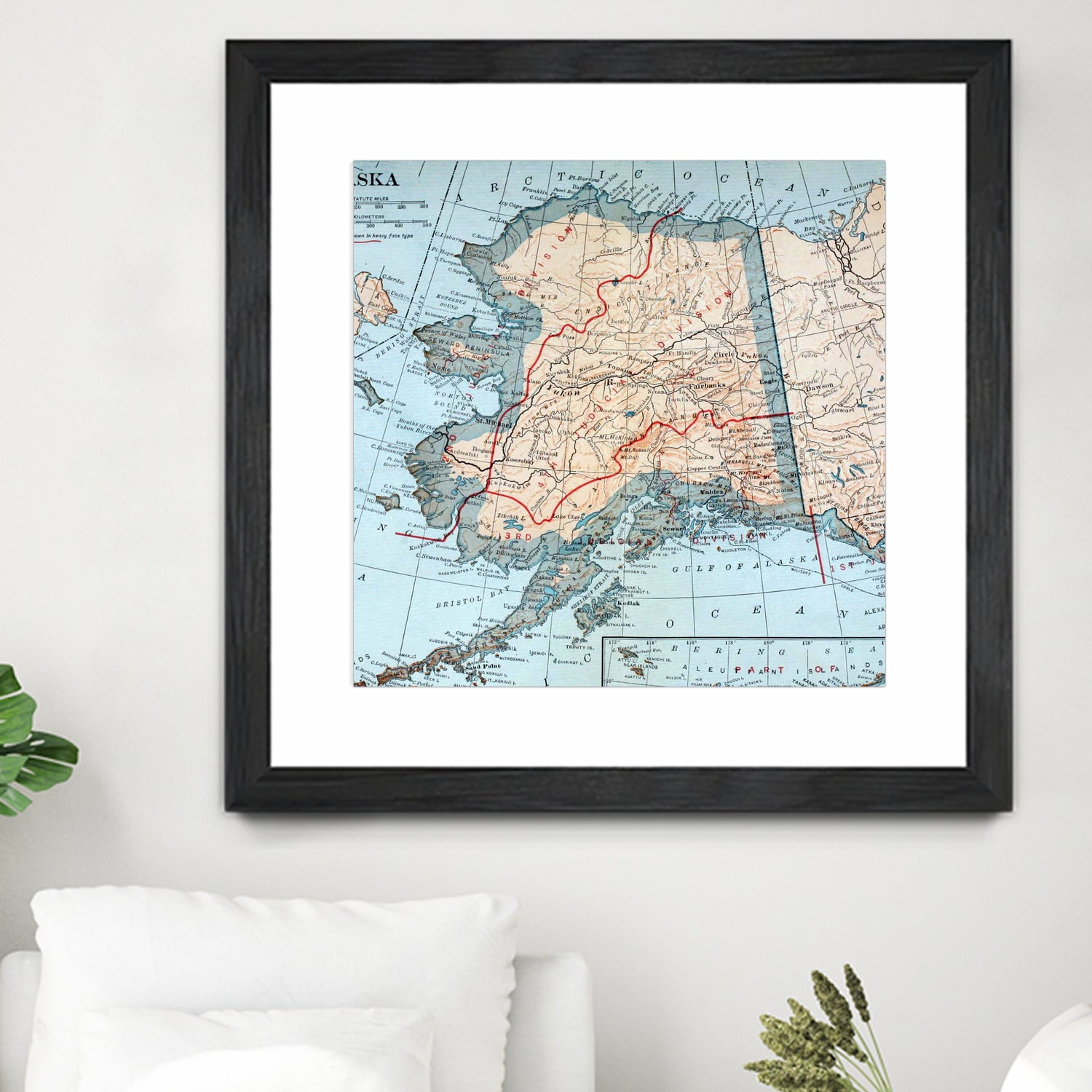 Vintage Map of Alaska (1921) by Adam Shaw on GIANT ART - white photo illustration