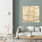 Vintage Map of Cincinnati Ohio (1841) by Adam Shaw on GIANT ART - white photo illustration