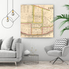 Vintage Map of Cincinnati Ohio (1841) by Adam Shaw on GIANT ART - white photo illustration