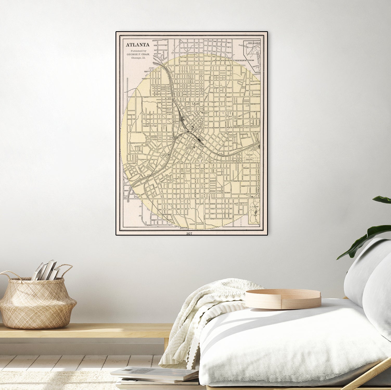 Vintage Map of Atlanta Georgia (1901) by Adam Shaw on GIANT ART - white photo illustration