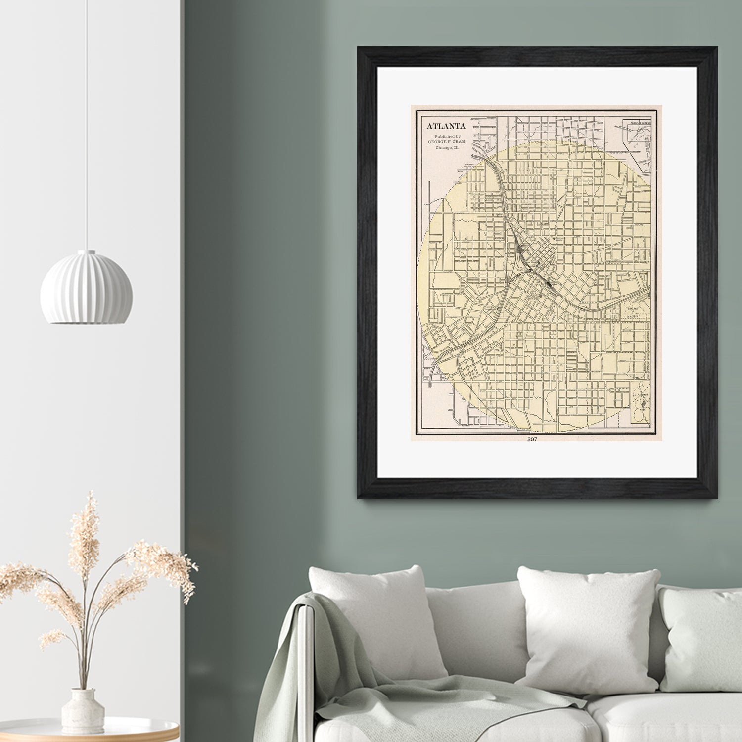 Vintage Map of Atlanta Georgia (1901) by Adam Shaw on GIANT ART - white photo illustration