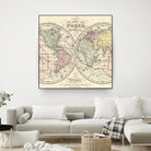 Vintage Map of The World (1856) by Adam Shaw on GIANT ART - white photo illustration