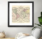 Vintage Map of The World (1856) by Adam Shaw on GIANT ART - white photo illustration