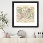 Vintage Map of The World (1856) by Adam Shaw on GIANT ART - white photo illustration