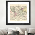 Vintage Map of The World (1856) by Adam Shaw on GIANT ART - white photo illustration