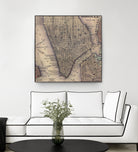 Vintage Map of Lower Manhattan (1847) by Adam Shaw on GIANT ART - white photo illustration