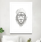 Cool lion (bw) by Solti Balázs on GIANT ART - white digital drawing