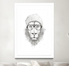 Cool lion (bw) by Solti Balázs on GIANT ART - white digital drawing