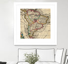 Vintage Map of South America (1747) by Adam Shaw on GIANT ART - white photo illustration