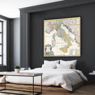 Vintage Map of Italy (1742) by Adam Shaw on GIANT ART - white photo illustration