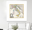 Vintage Map of Italy (1742) by Adam Shaw on GIANT ART - white photo illustration