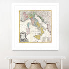 Vintage Map of Italy (1742) by Adam Shaw on GIANT ART - white photo illustration