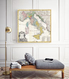 Vintage Map of Italy (1742) by Adam Shaw on GIANT ART - white photo illustration