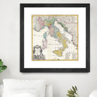 Vintage Map of Italy (1742) by Adam Shaw on GIANT ART - white photo illustration