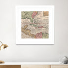 Vintage Map of The Americas (1732) by Adam Shaw on GIANT ART - white photo illustration