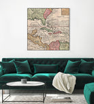 Vintage Map of The Americas (1732) by Adam Shaw on GIANT ART - white photo illustration