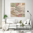 Vintage Map of The Americas (1732) by Adam Shaw on GIANT ART - white photo illustration