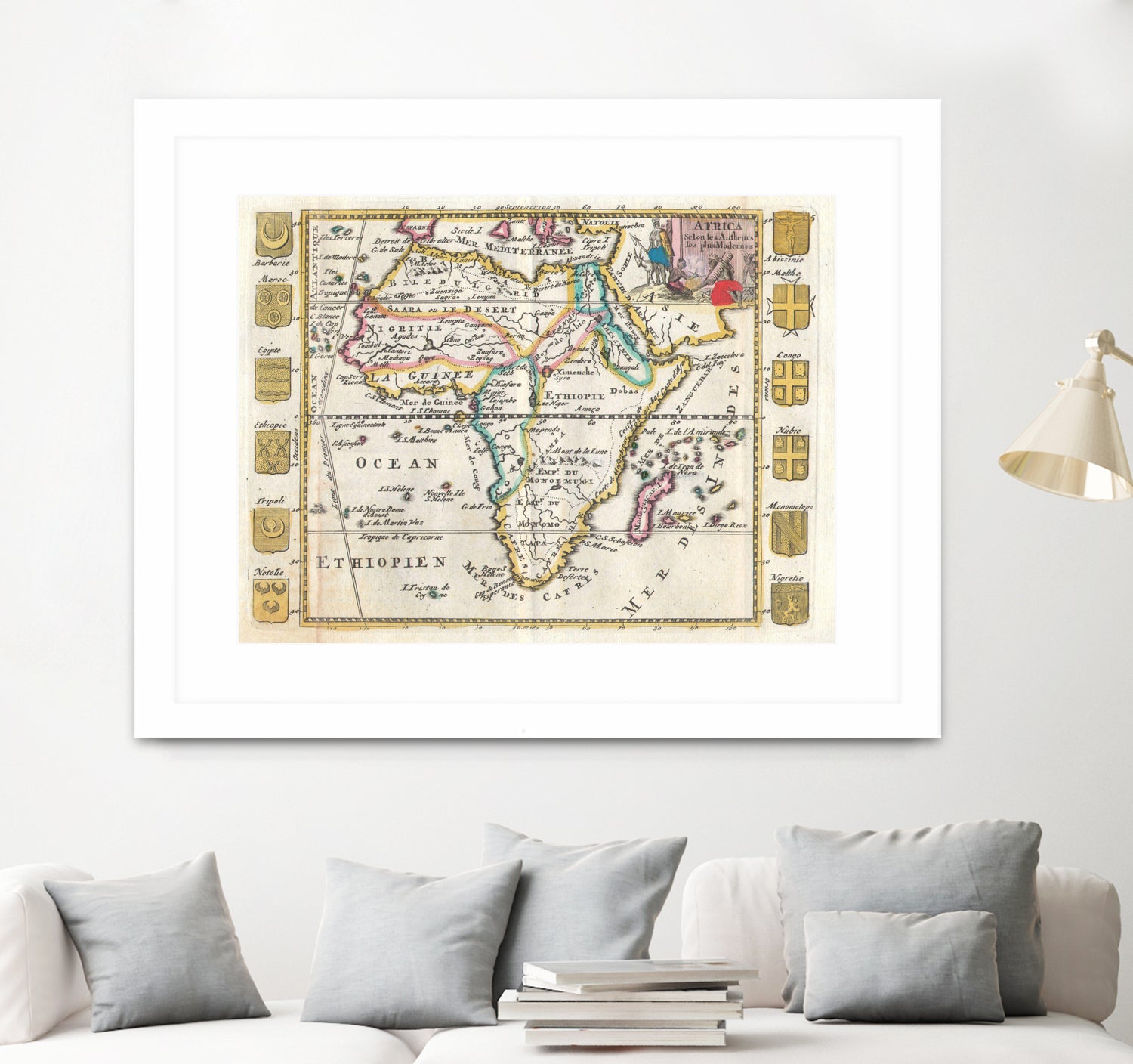 Vintage Map of Africa (1710) by Adam Shaw on GIANT ART - white photo illustration