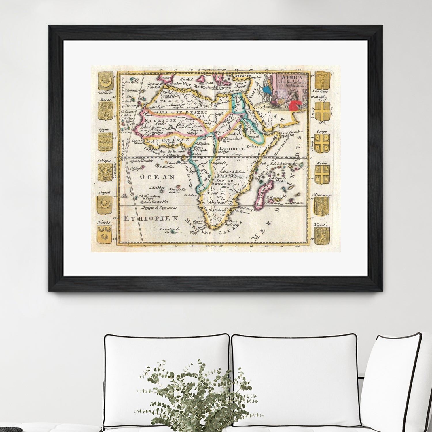 Vintage Map of Africa (1710) by Adam Shaw on GIANT ART - white photo illustration