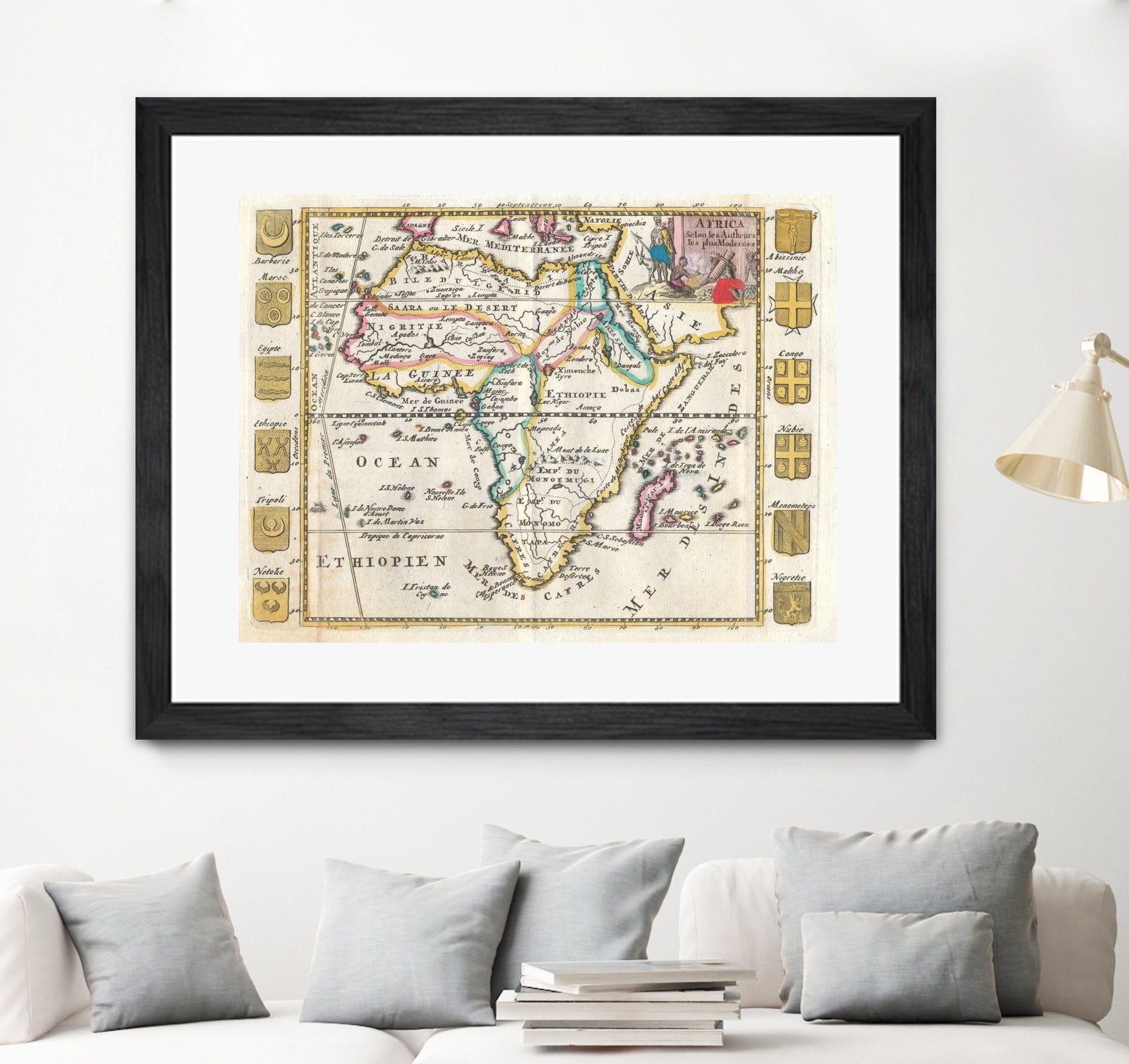 Vintage Map of Africa (1710) by Adam Shaw on GIANT ART - white photo illustration