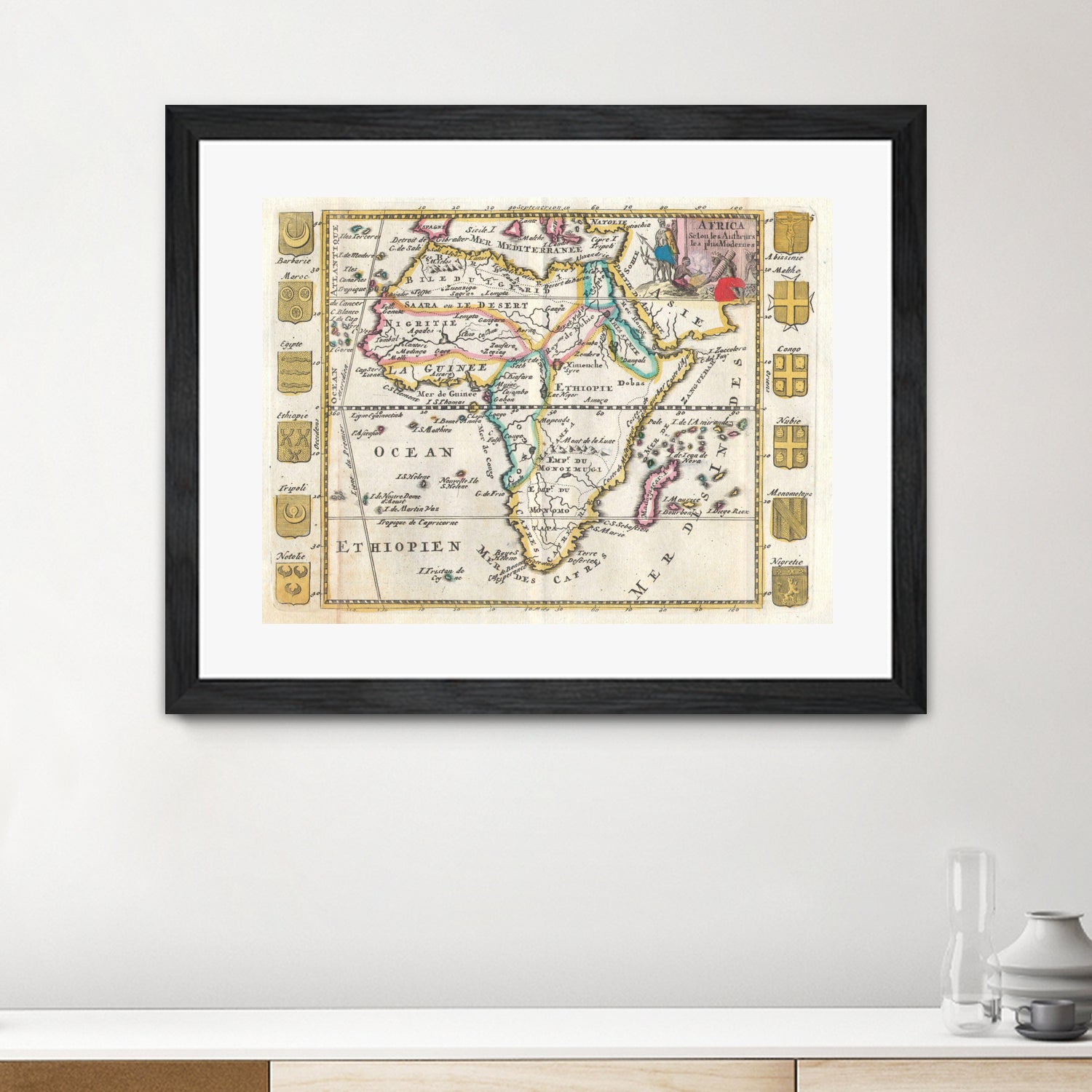 Vintage Map of Africa (1710) by Adam Shaw on GIANT ART - white photo illustration